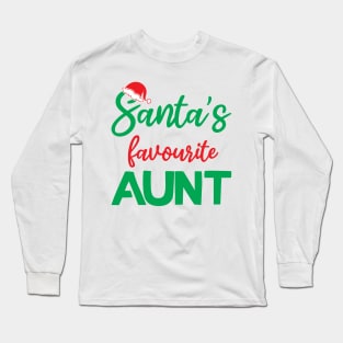 santa's favorite aunt Long Sleeve T-Shirt